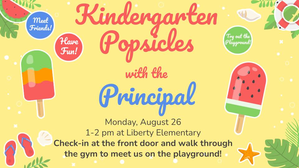 kindergarten popsicles with the principal